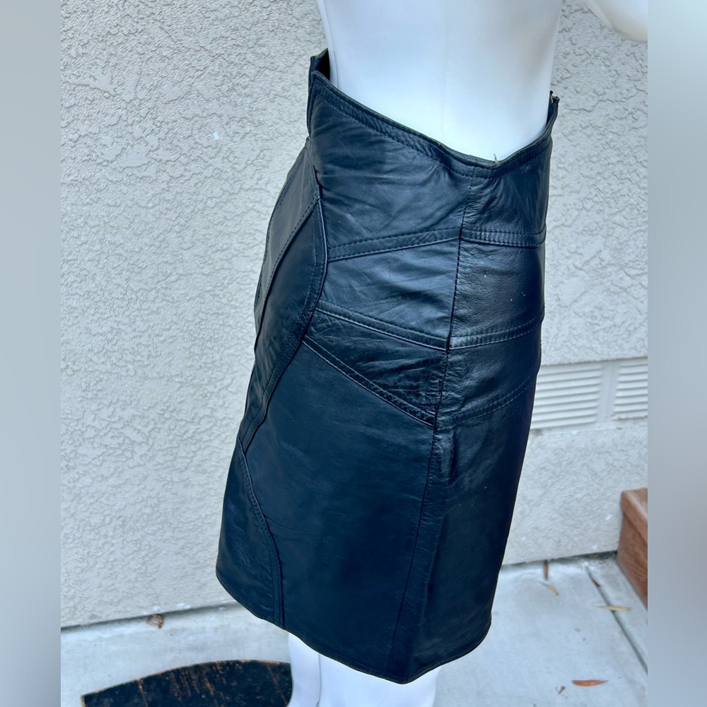 1980 Winlit Vintage Leather Jacket & Skirt sz M EUC - Picture 11 of 14